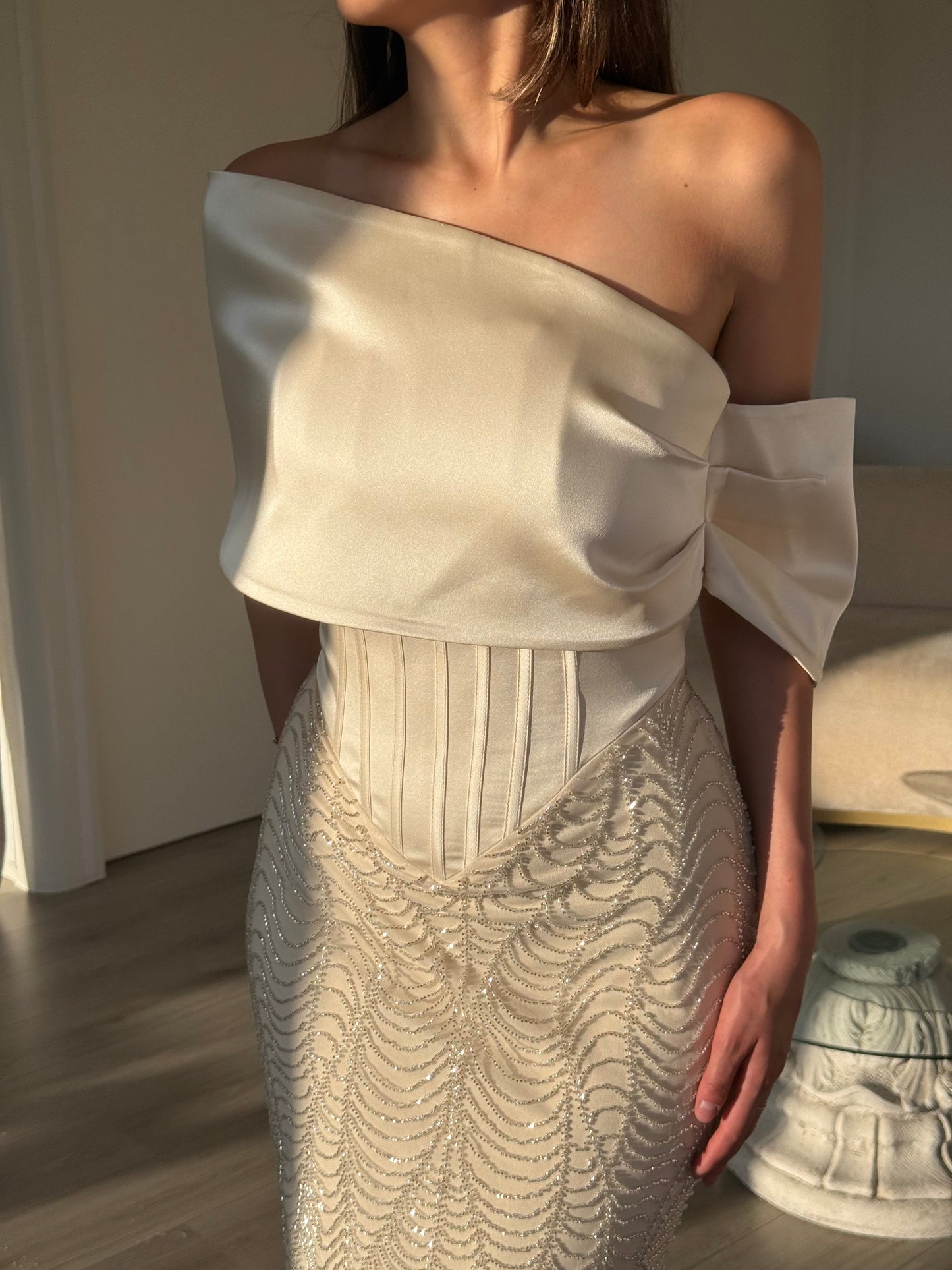 The Desna dress soft beige