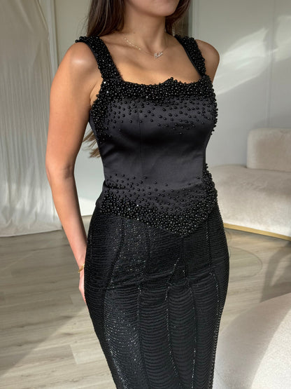 The Dalia dress black