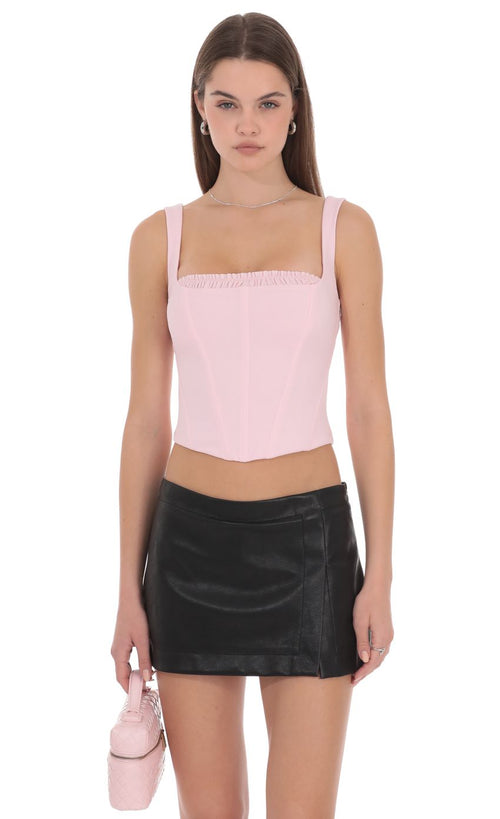 Amalise Corset Top in Pink