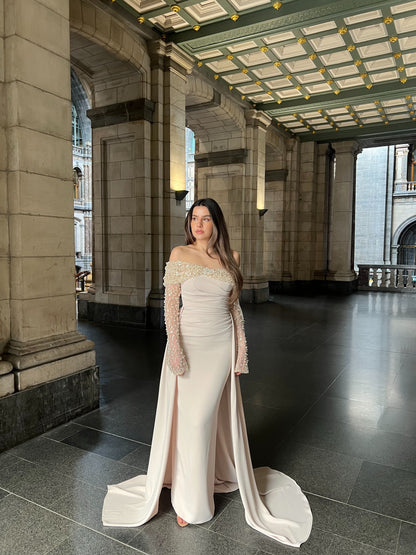 The Beyza dress beige