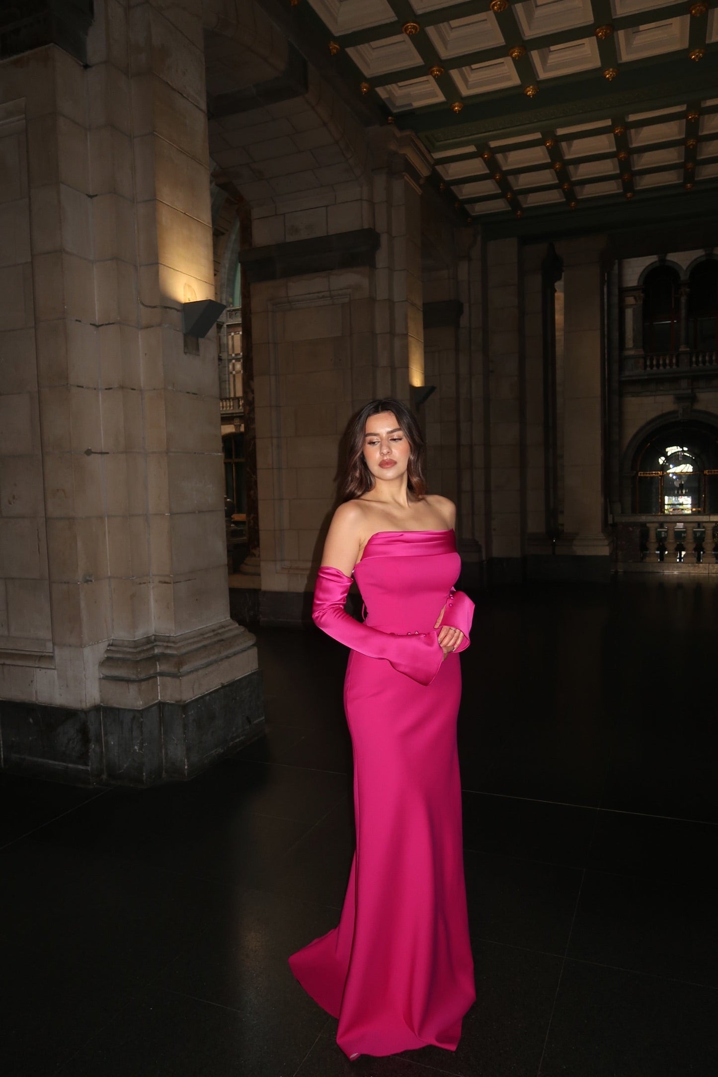 The Stella dress fushia