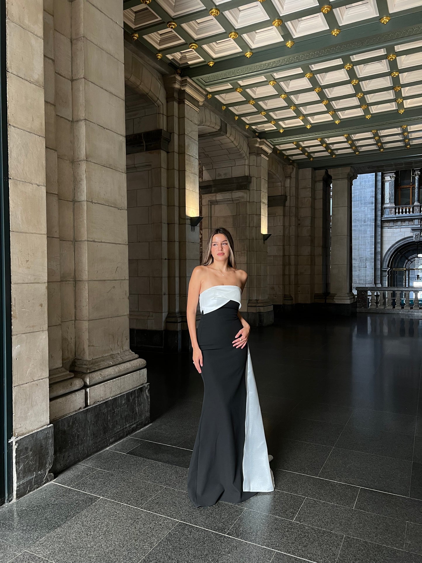 The Melina dress black&white