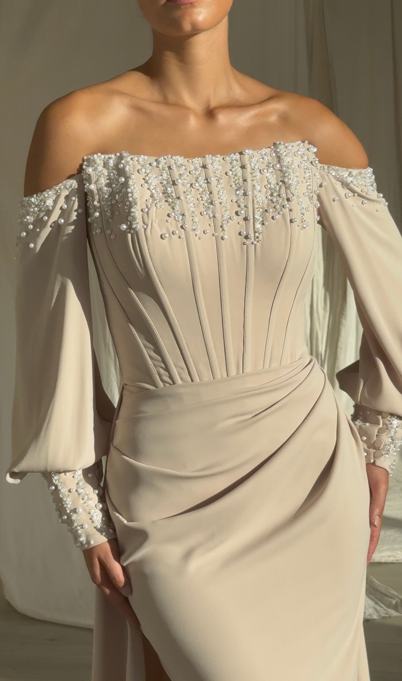 The Cinderella dress beige