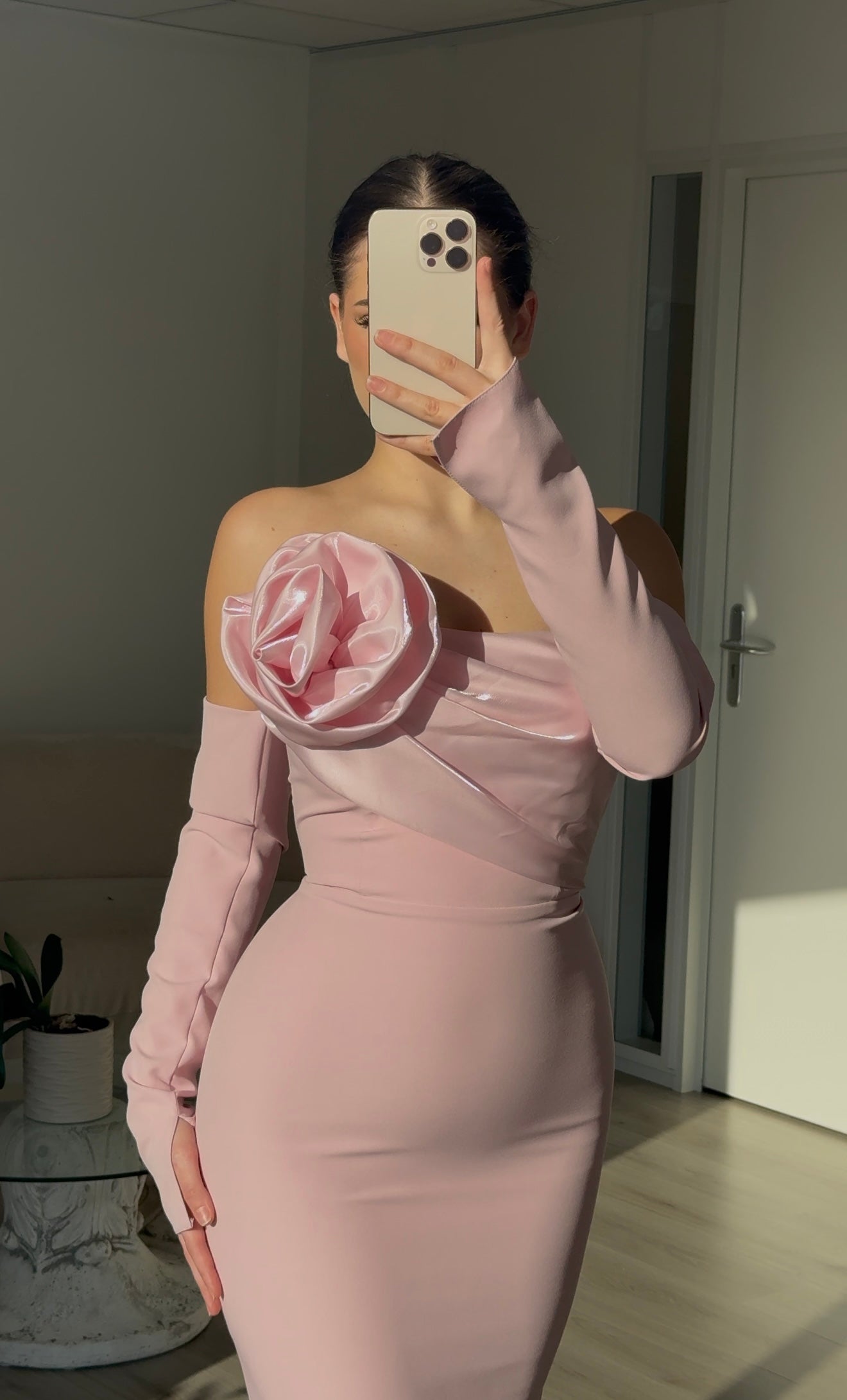 The Eva dress soft pink