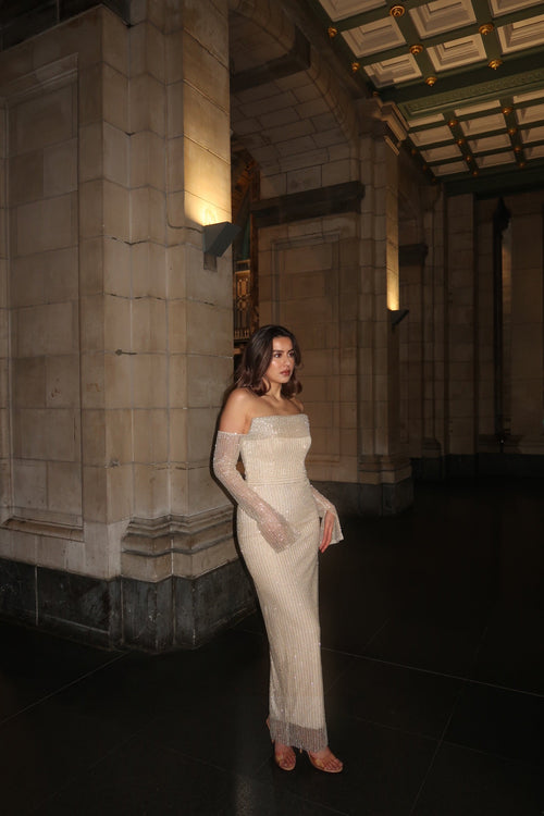 The Aliya dress beige