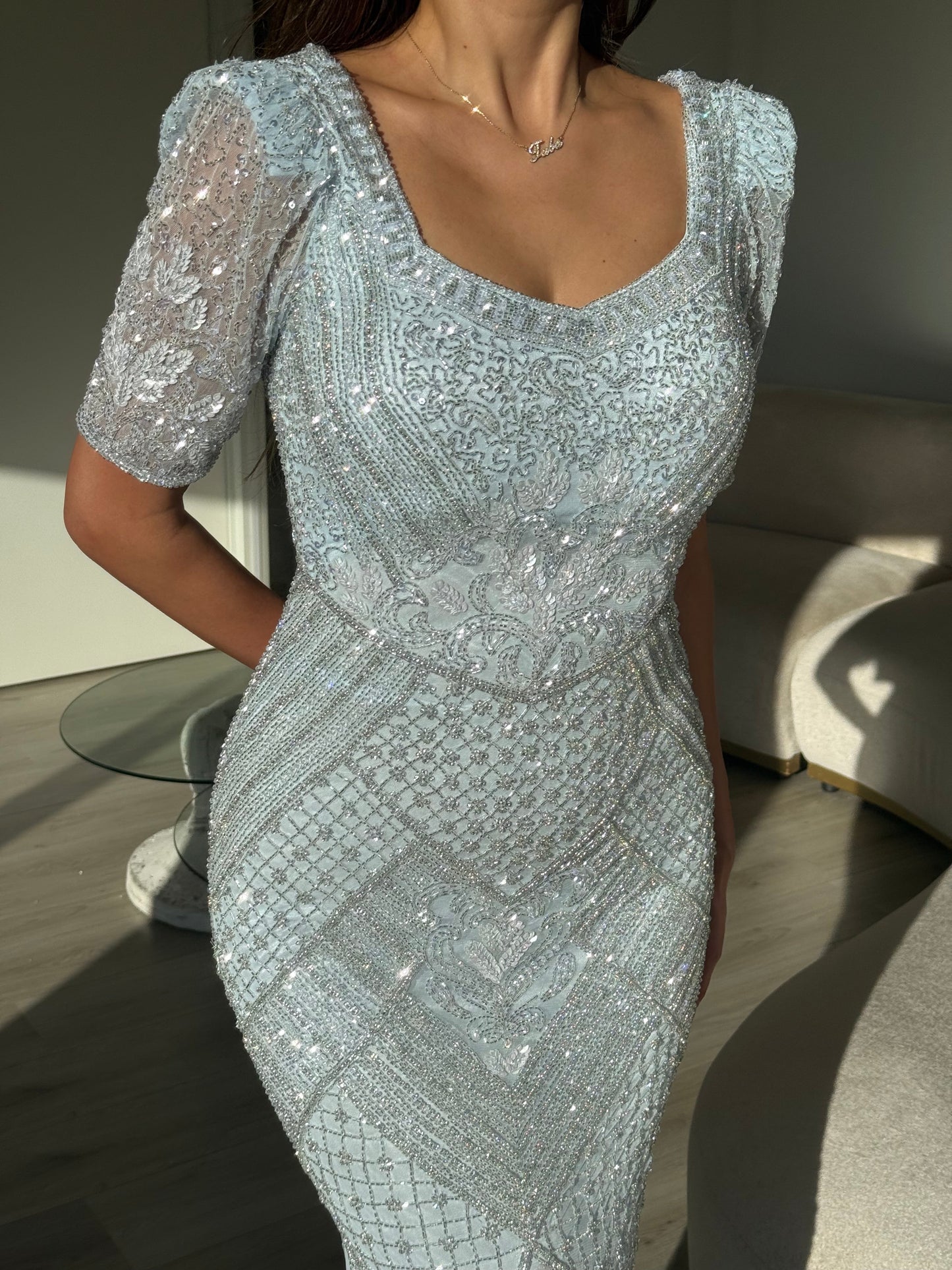 The Huda dress blue