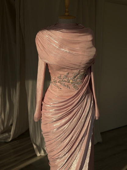 The Velora dress soft pink