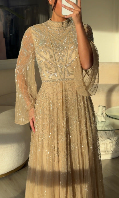 The Aya dress beige