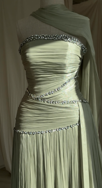 The Alia dress sage green