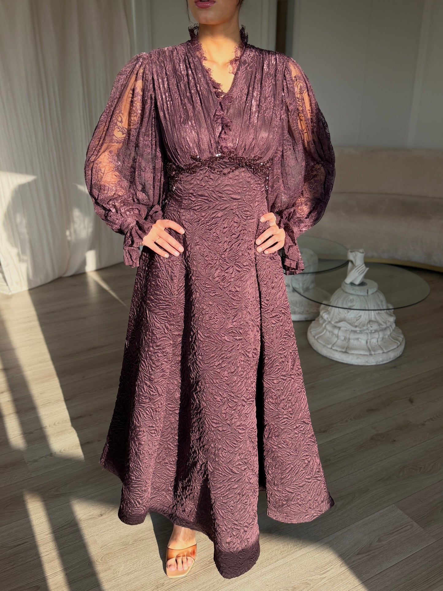 The Valaya dress deep purple
