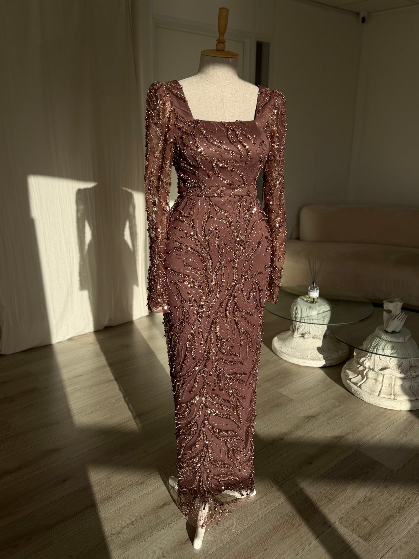 The Elvina dress brown
