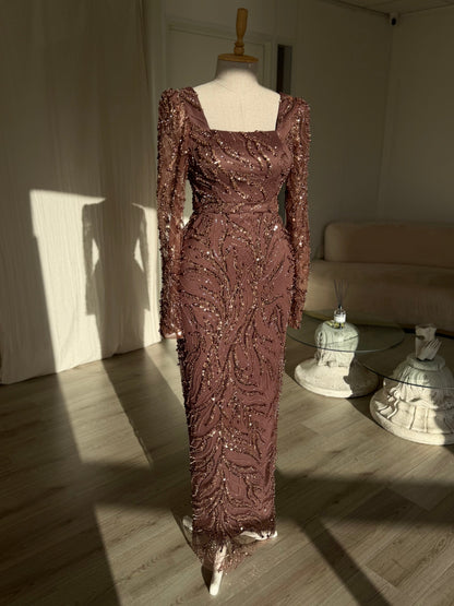 The Elvina dress brown