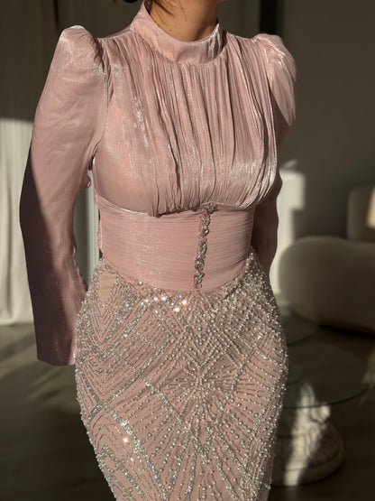 The Derya dress soft pink