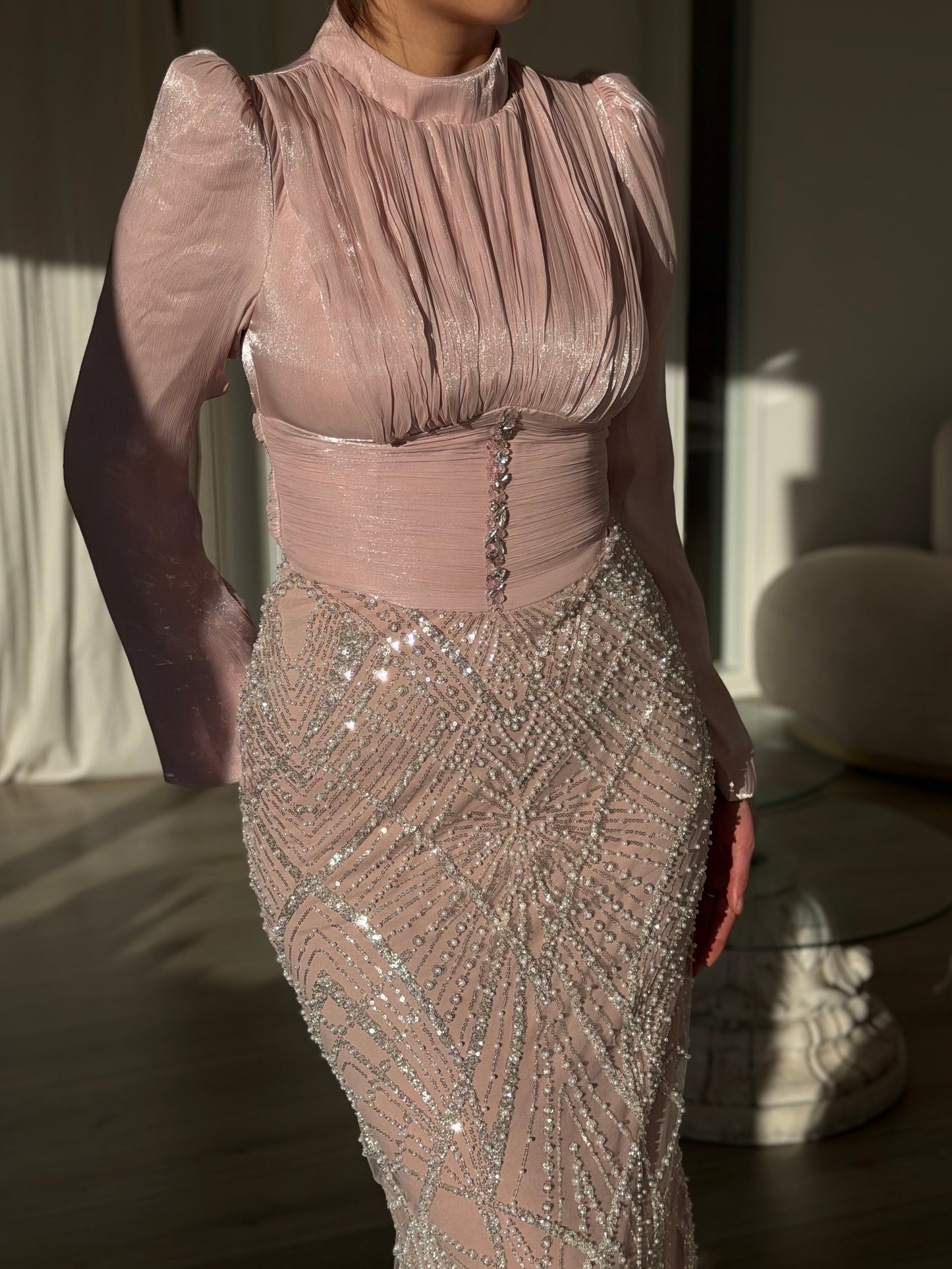The Derya dress soft pink