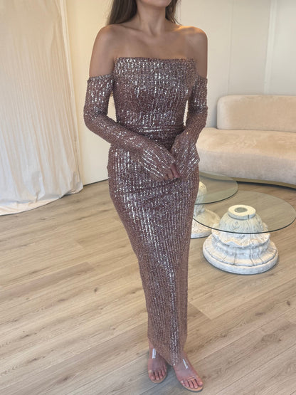 The Aliya dress brown