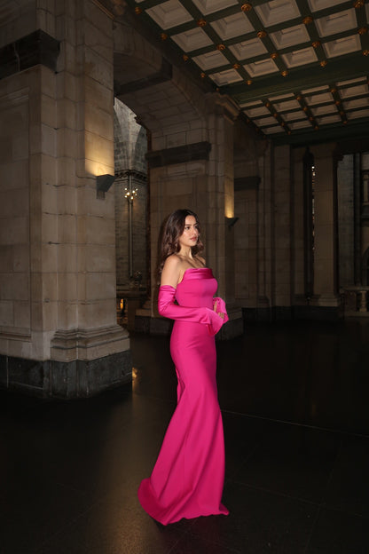 The Stella dress fushia