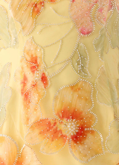 Bliss Beaded Halter Top - Floral Beaded