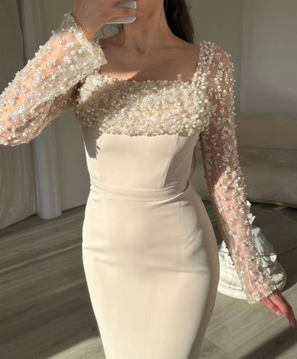 The Zahira dress beige
