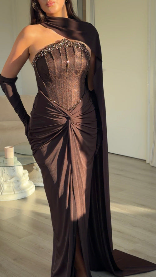 The Dora dress brown