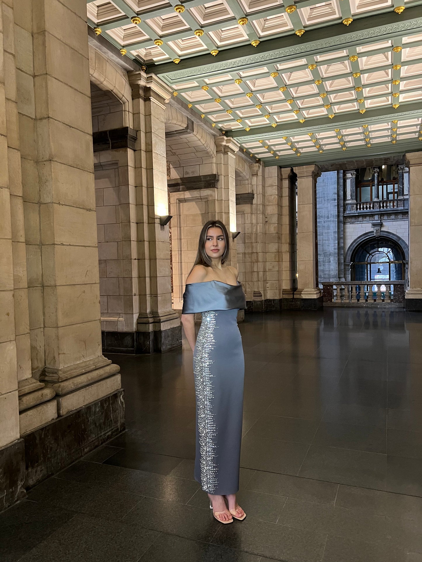 The Meral dress grey