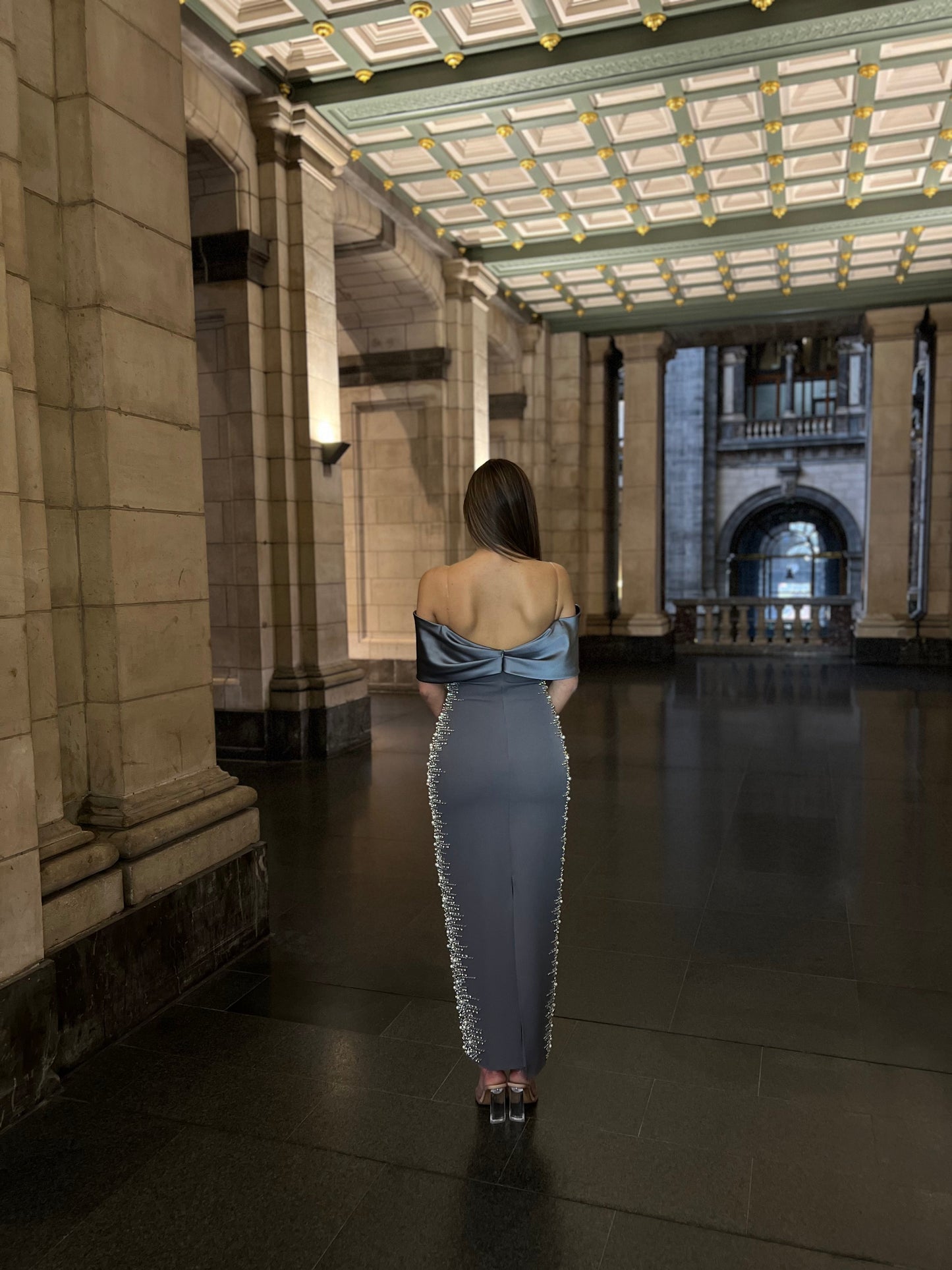 The Meral dress grey