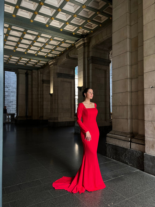 The Adina dress red