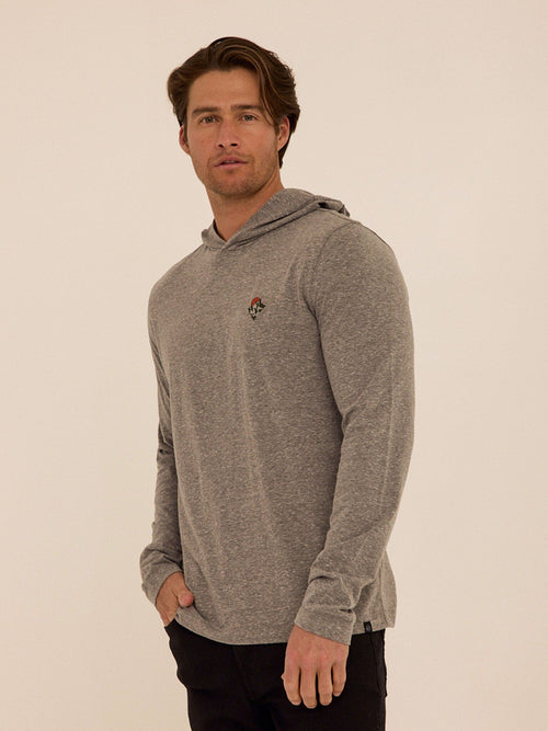 Triblend Embroidery Hoodie Tee