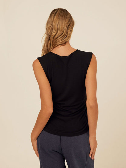 Brynlee Feather Rib Ruched Top