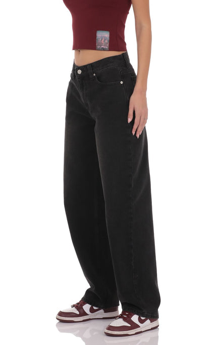 Barrel Jeans in Black